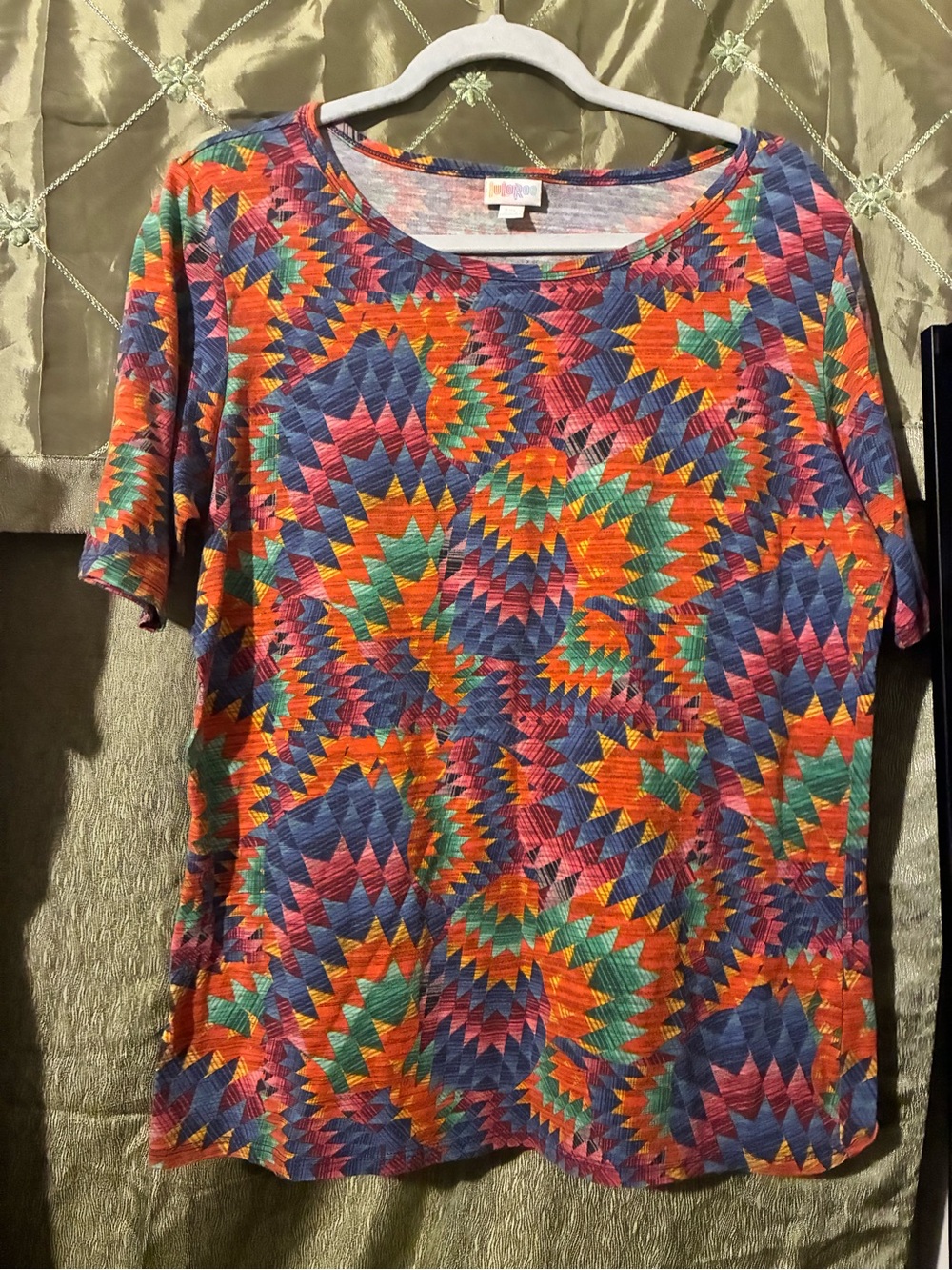 LulaRoe Women's Short-Sleeve Geometric Print Top - Multi-Color